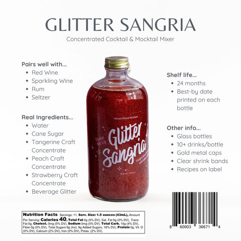 Glitter Sangria Cocktail Mix + Mocktail Mix - Wood Stove Kitchen