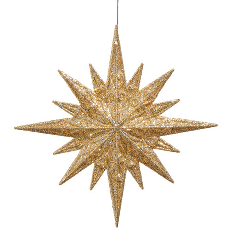 Gold Glitter Star Ornament