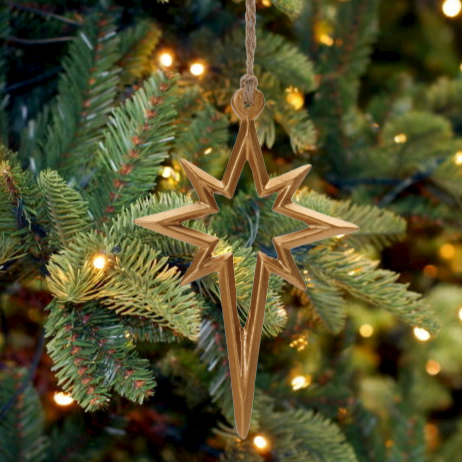 Gold Star of Bethlehem Ornament