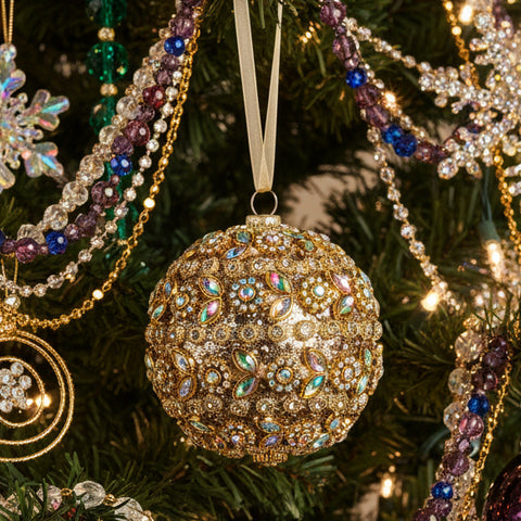 Jewel Box Iridescent Gem Ball Ornament
