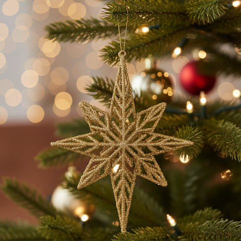 Gold Lattice Bethlehem Star Ornament