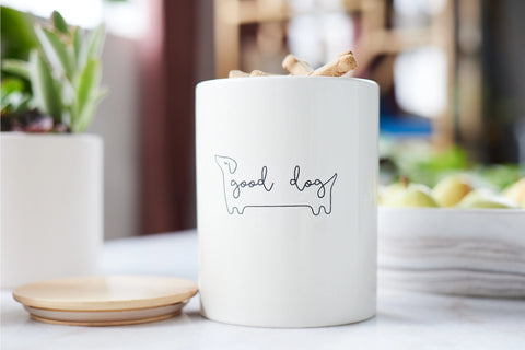 Good Dog Ceramic Treat Jar