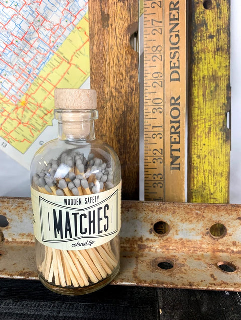 Gray Tipped Bottled Matches