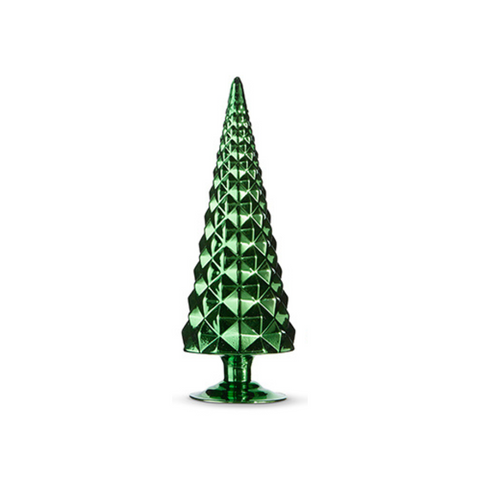 Green Glass Tree 12"