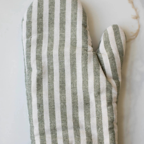 Green Stripe Oven Mitt