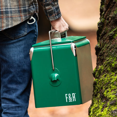 Green Vintage Style Metal Cooler By Foster & Rye