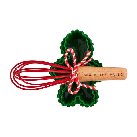 Green Gingerbread Silicone Baking Mold + Whisk Set