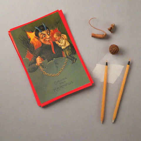 Green Gruss Vom Krampus Greeting Card
