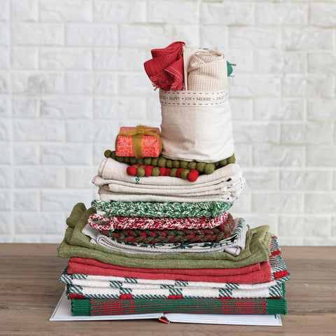 Red + Green Melange Cotton Crocheted Pot Holder