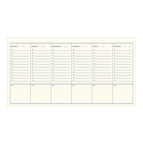 Grid Undated Weekly Planner, Green - Ruff House Print Shop