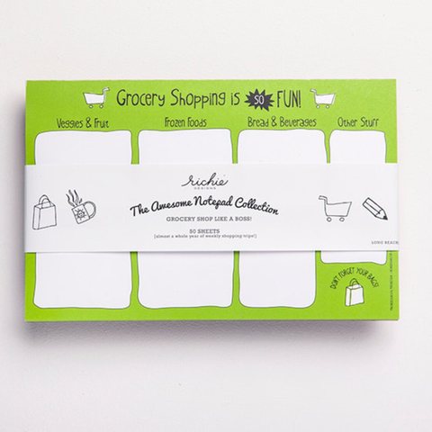 Grocery List Notepad - Richie Designs