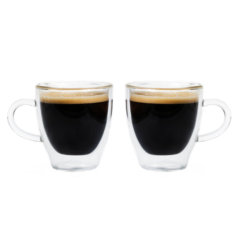 Double Walled Glass Espresso Cups - GROSCHE TURIN