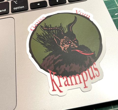 Gruss Vom Krampus Vinyl Sticker