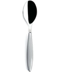 Stainless steel butter knife on a white background