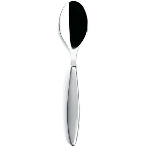 Stainless steel butter knife on a white background