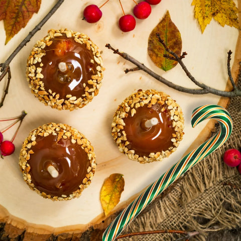 Hammond's Hand-Spun Jumbo Candy Cane - Caramel Apple