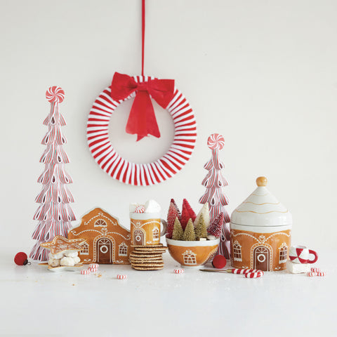Hand-Painted Gingerbread Design Bowl