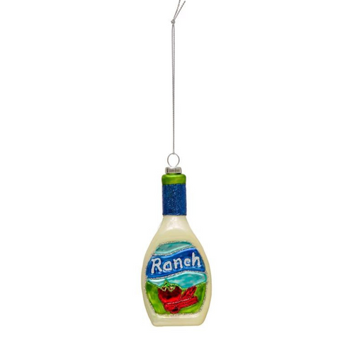 Hand-Painted Glass Ranch Dressing Ornament