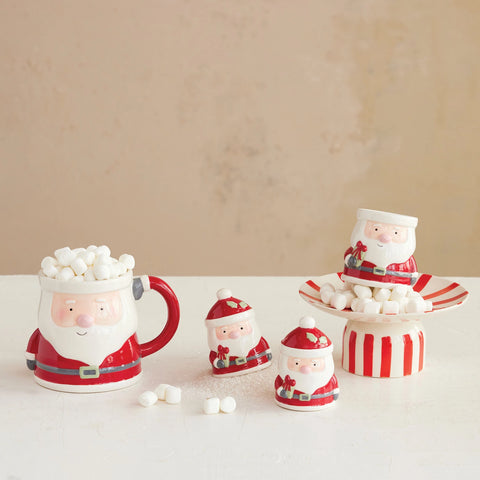 Hand-Painted Santa Shaped Container