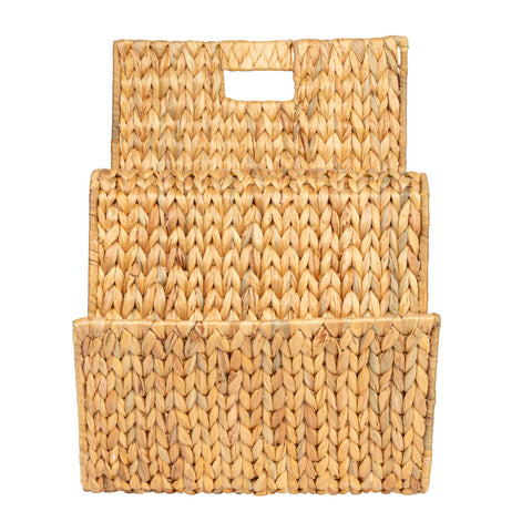 Hand-Woven Water Hyacinth Magazine Holder
