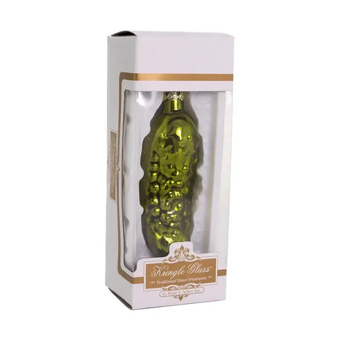 Hand Blown Glass Pickle Ornament