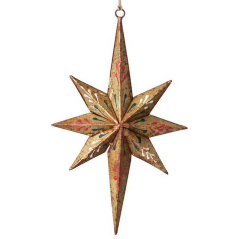 Hand-Painted Star of Bethlehem Ornament