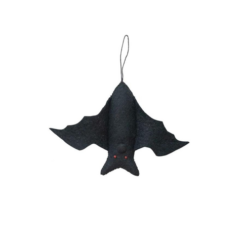 Handmade Wool Felt Bat Ornament, 10.5"