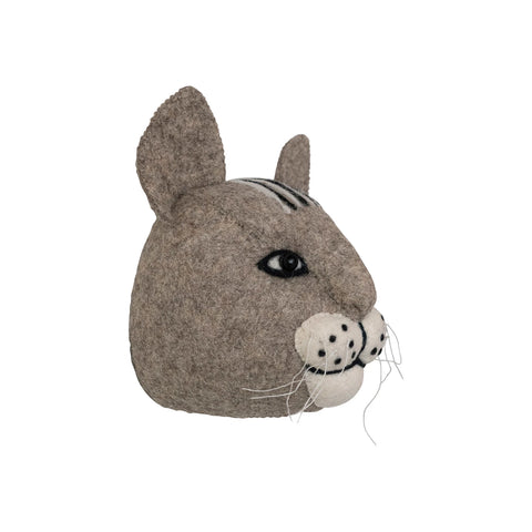 Handmade Wool Felt Cat Head Wall Décor