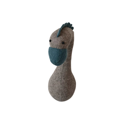 Handmade Wool Felt Dinosaur Head Wall Décor
