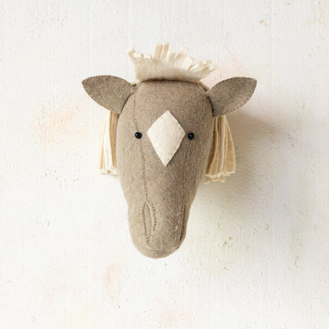 Handmade Wool Felt Horse Head Wall Décor
