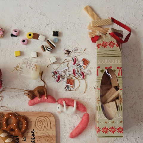 Handmade Gift Box With Acetate Window - Poinsettias + Bows
