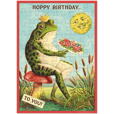 Happy Birthday Frog Puzzle Greeting Card - Cavallini