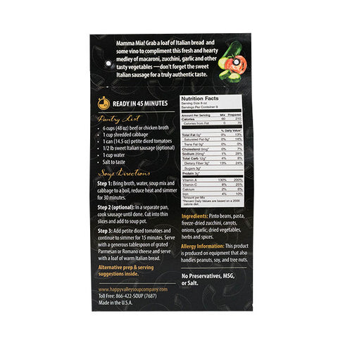 Happy Valley Soup Company - Tuscan Minestrone Soup