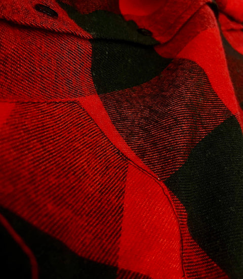 Hawk's Bay Buffalo Plaid Flannel Shirt - Red/Black