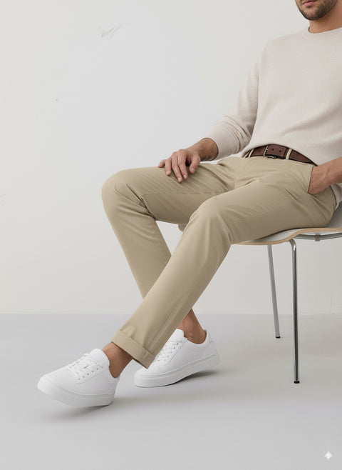 Hawk's Bay Chino Stretch Twill Pants - Khaki