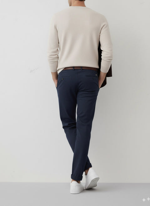 Hawk's Bay Chino Stretch Twill Pants - Navy