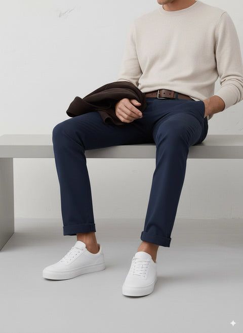 Hawk's Bay Chino Stretch Twill Pants - Navy