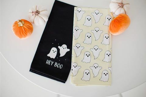 Hey Boo Halloween Tea Towel