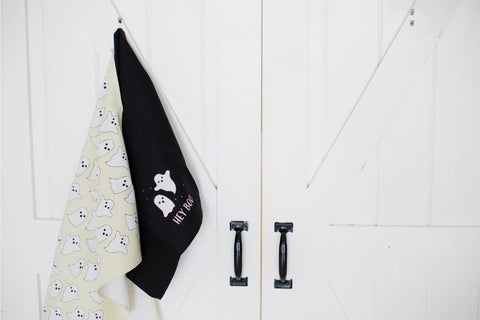 Hey Boo Halloween Tea Towel