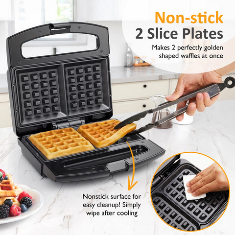Heynemo 2-Slot Waffle Iron