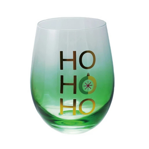 Ho Ho Ho Stemless Wine Glass
