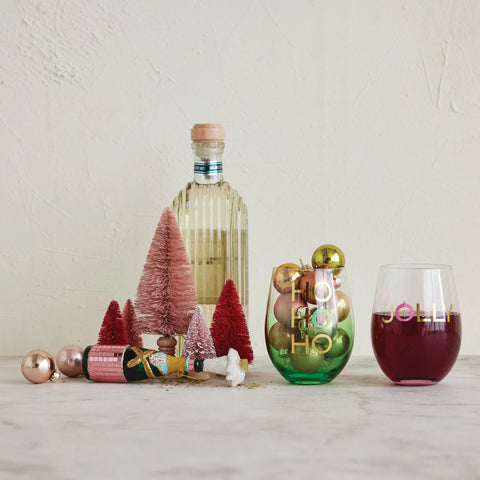 Ho Ho Ho Stemless Wine Glass
