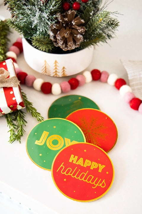 Holiday Coasters, Set of 4
