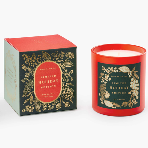 Holiday Edition 9.5 oz Glass Candle - Rifle Paper Co