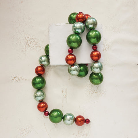 Holly Jolly Retro Ball Garland