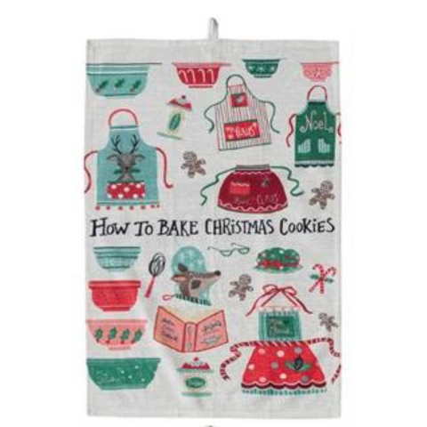 How To Bake Christmas Cookies Tea Towel