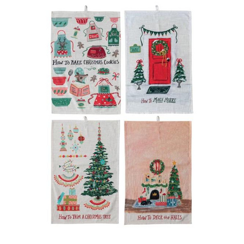 How To Deck The Halls Tea Towel