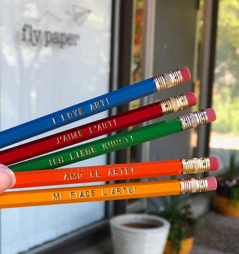 I Love Art! Multiple Language Pencil Set