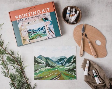 Mountain Valley Palette Knife Painting Kit, 10.5 x 8.5 x 1 in, Multi