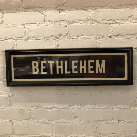 Bethlehem Street Sign Wall Art - Spicher & Co.